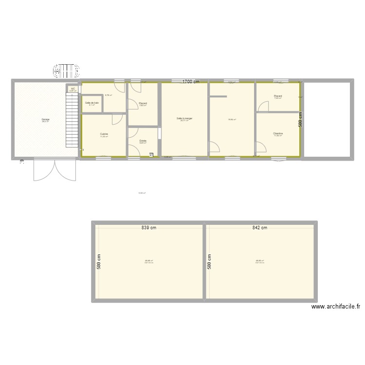 PLAN VIERGE MALAUNAY (existant) . Plan de 26 pièces et 343 m2