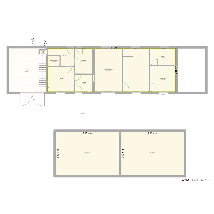 PLAN VIERGE MALAUNAY (existant) . Plan de 