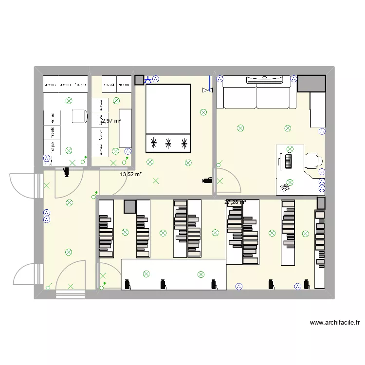 zone stockage local NANA. Plan de 