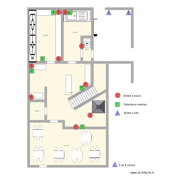 TRADINOI. Plan de 6 pièces et 137 m2