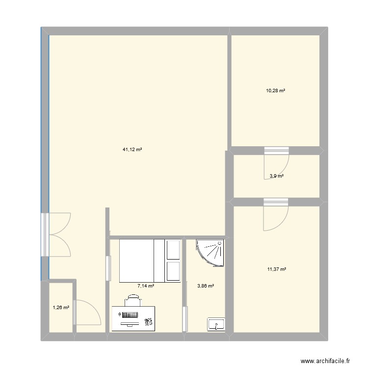 reprise. Plan de 0 pièce et 0 m2