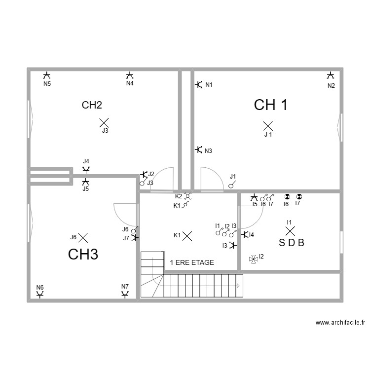 torki4. Plan de 6 pièces et 48 m2