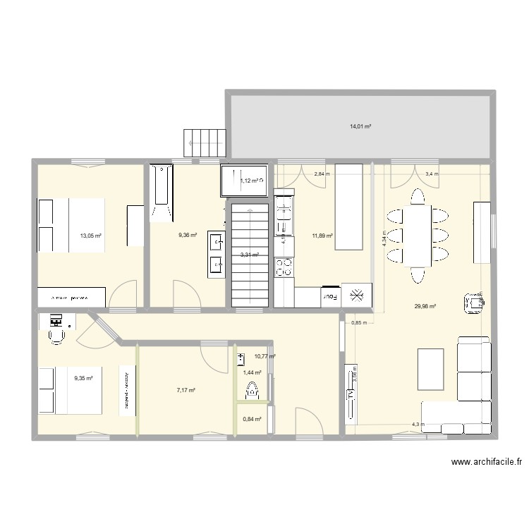 Plan Maison Wahlbach 3. Plan de 12 pièces et 112 m2