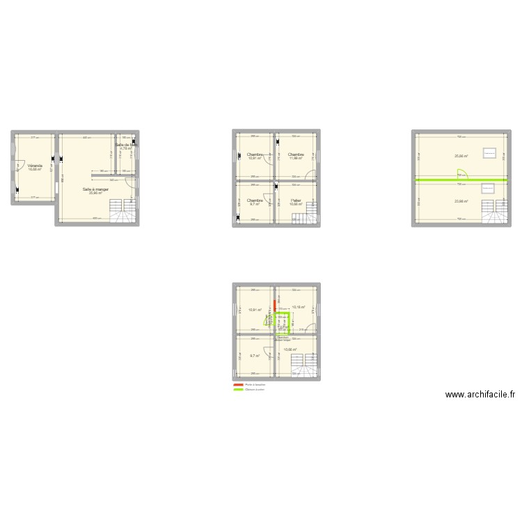 AADNET Kevin. Plan de 14 pièces et 194 m2
