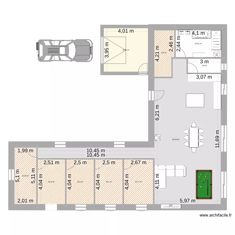 Ma maison. Plan de 10  et 170 m²