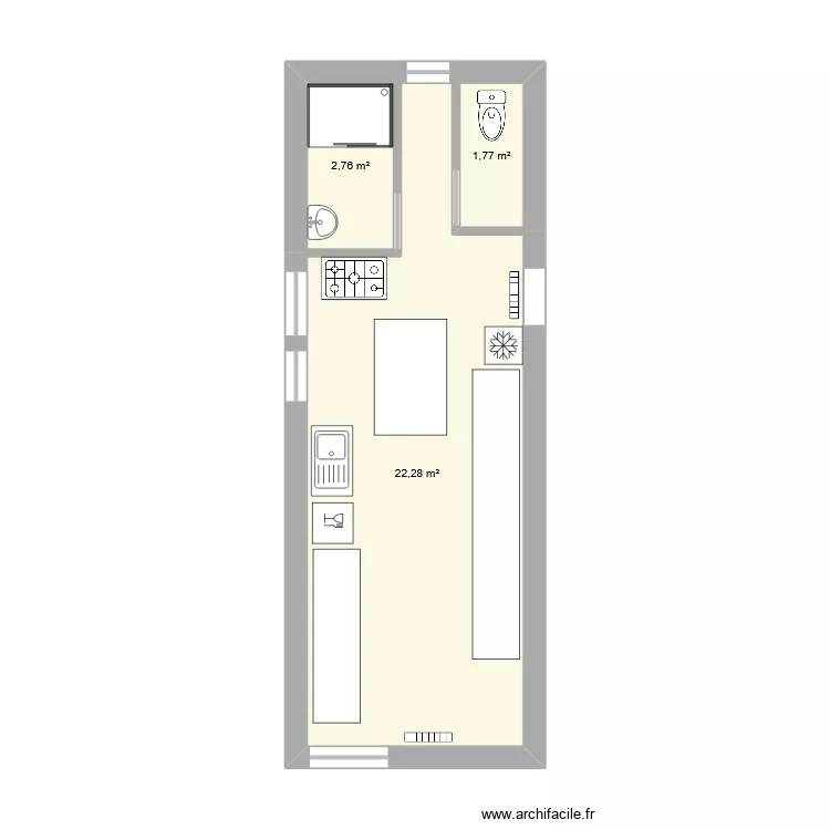 cuisine2. Plan de 3 et 27 m² cuisine2. Plan de 3 et 27 m²