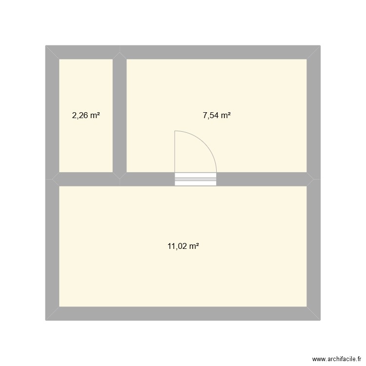 essai 2. Plan de 3 pièces et 21 m2