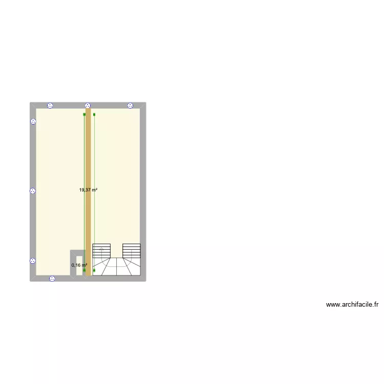 Galta. Plan de 2  et 20 m²