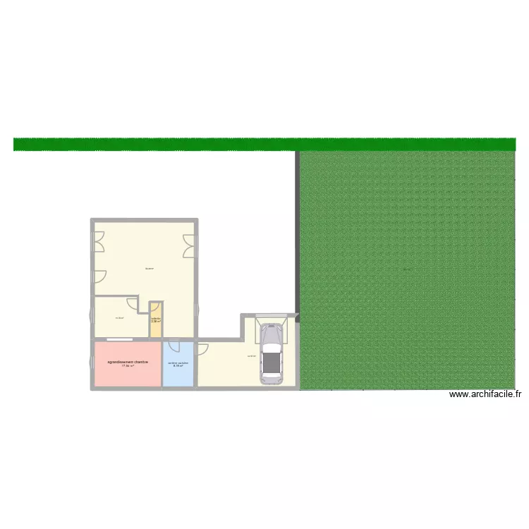 agrandissement. Plan de 6 et 123 m² agrandissement. Plan de 6 et 123 m²
