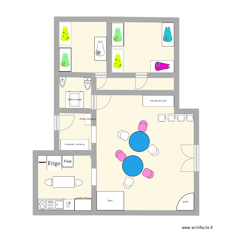 MAM. Plan de 5 pièces et 50 m2