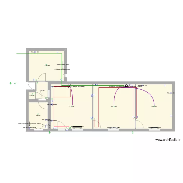 JOSEPH ECLAIRAGE INTERIEUR. Plan de 