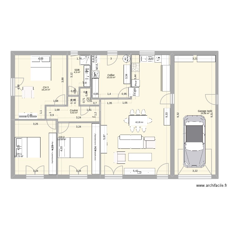 Maison au 60e 04 01 2026 14h18. Plan de 9 pièces et 139 m2