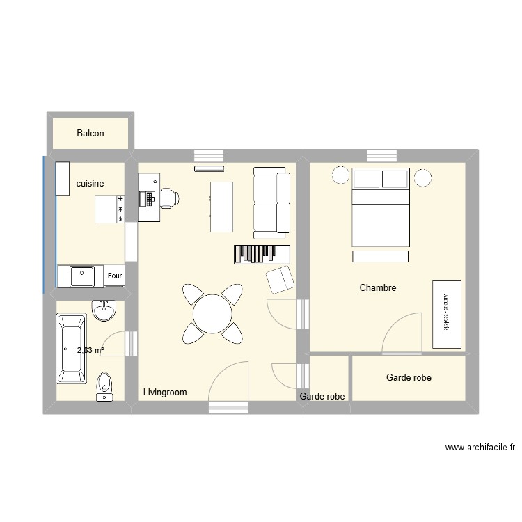 Appartement 07. Plan de 7 pièces et 38 m2