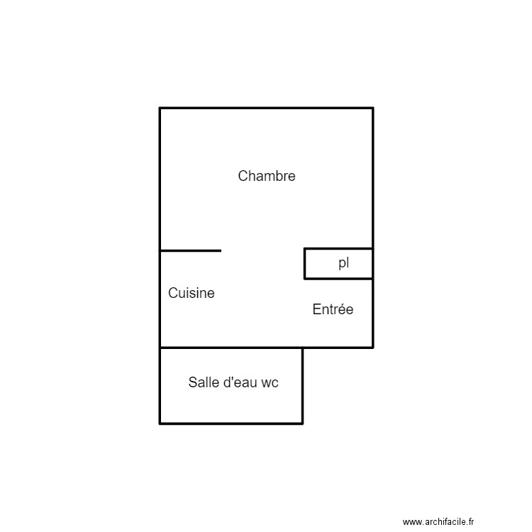 QUIMPER BOULAY. Plan de 3 pièces et 5 m2