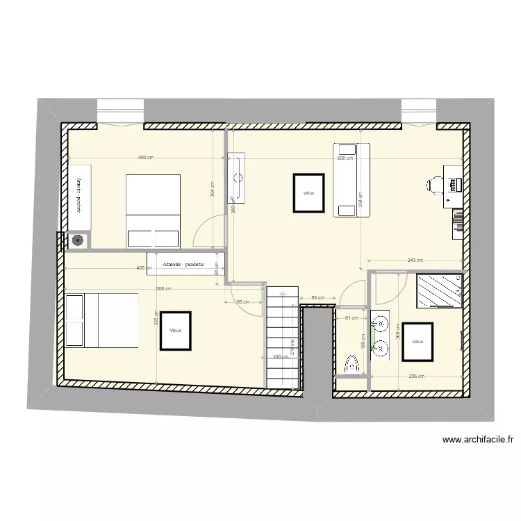 plan dim. Plan de 2  et 71 m²