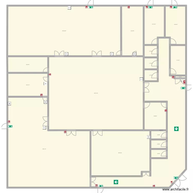 bat melec. Plan de 19  et 1009 m²