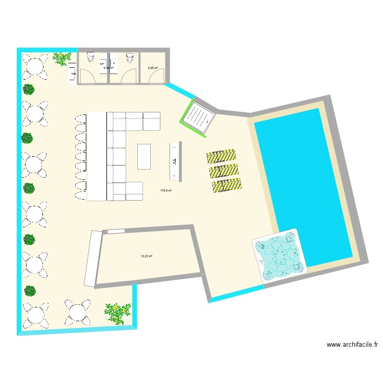 maison 44 plan ouvertures. Plan de 2 pièces et 16 m2