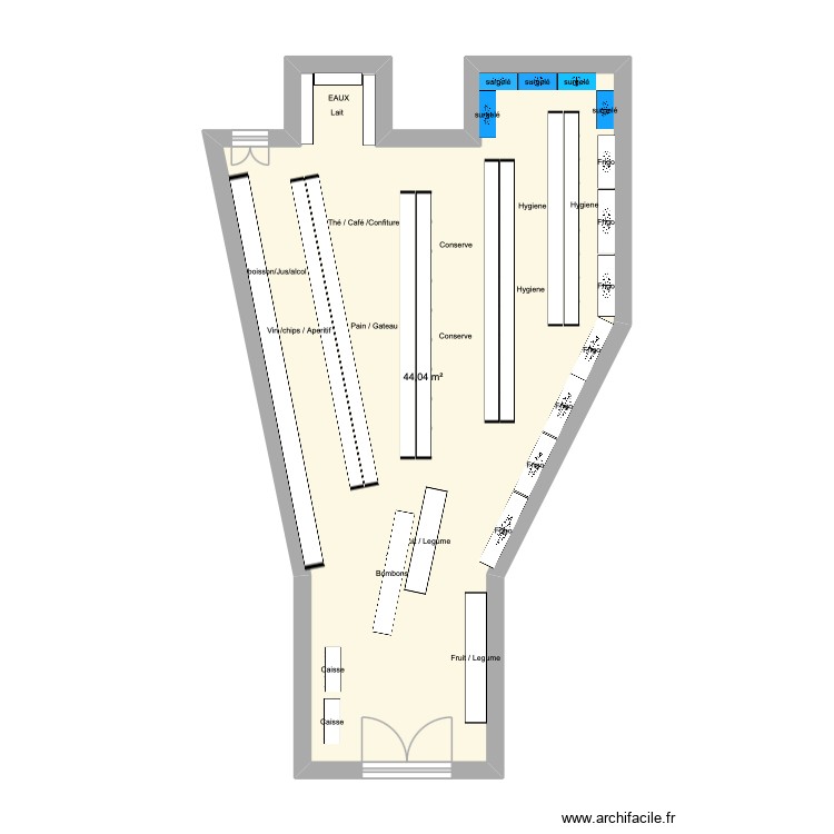 FRANPRIX. Plan de 0 pièce et 0 m2