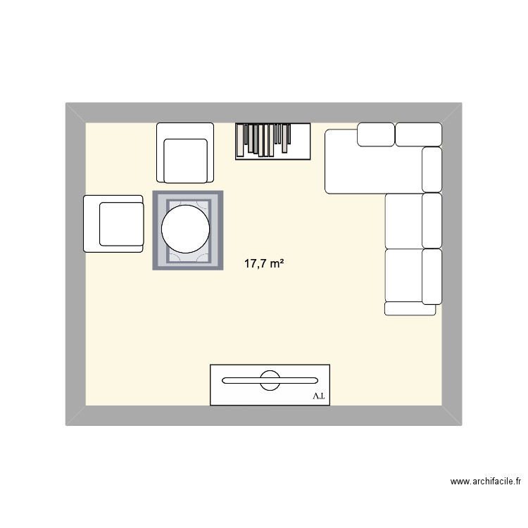 Salon feng shui. Plan de 0 pièce et 0 m2