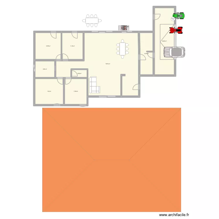 maison3. Plan de 9 et 169 m² maison3. Plan de 9 et 169 m²