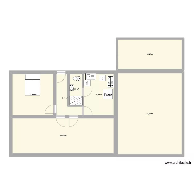 appart tony1. Plan de 