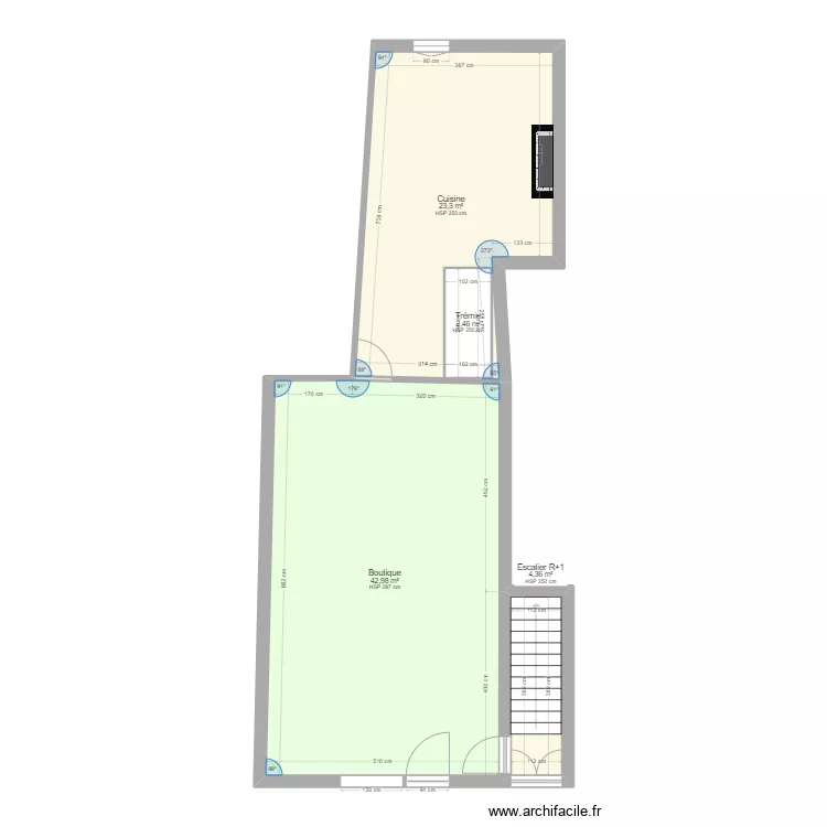 RDC etat des lieux global immeuble. Plan de 