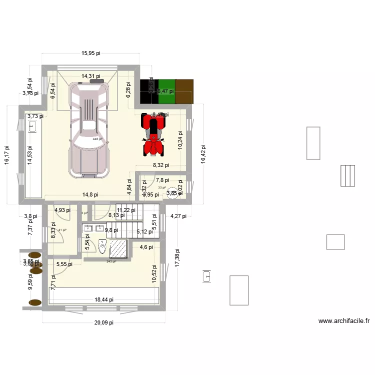 Batiment accessoire nov 2025. Plan de 6 et 99 m² Batiment accessoire nov 2025. Plan de 6 et 99 m²