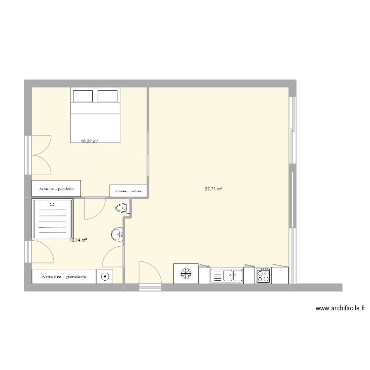 T2 de rêve. Plan de 0 pièce et 0 m2