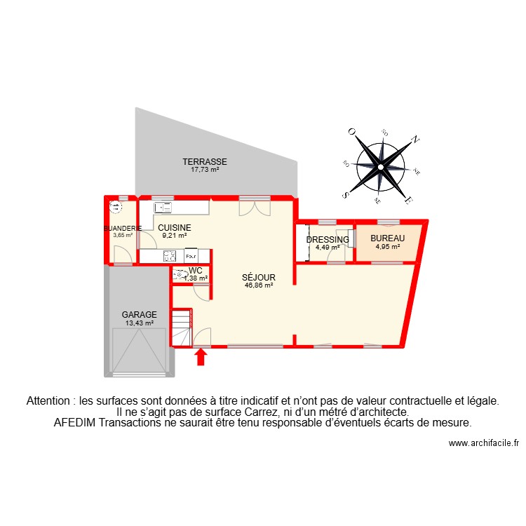 BI 29746. Plan de 18 pièces et 154 m2