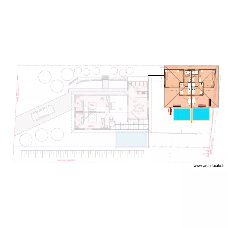 Bungalows limite de 3m 2. Plan de 