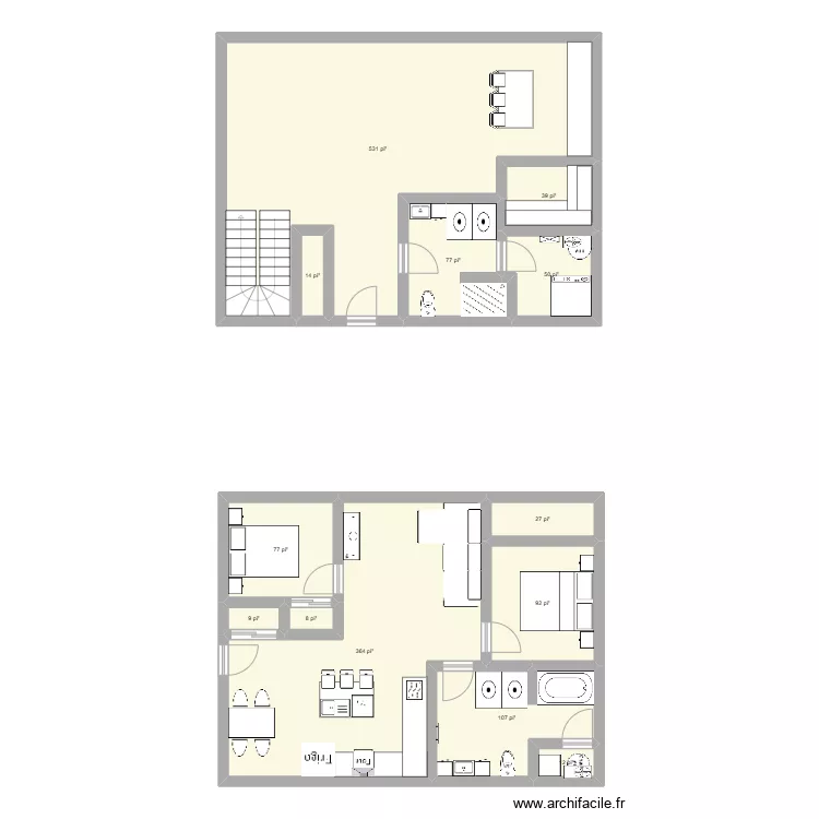maison 6 sam. Plan de 