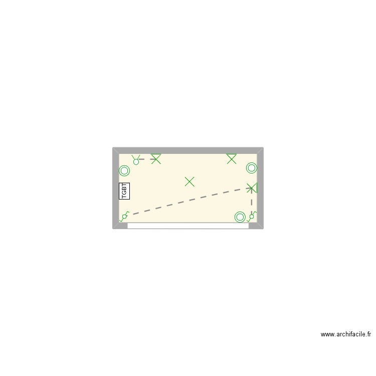 Box. Plan de 1 pièce et 1 m2