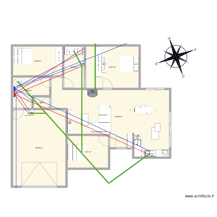 plans maison blosville. Plan de 8 pièces et 122 m2