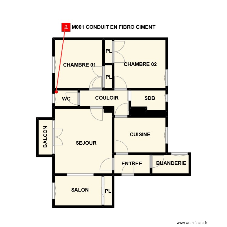 PLAN NIMES AM ARLIER. Plan de 16 pièces et 40 m2