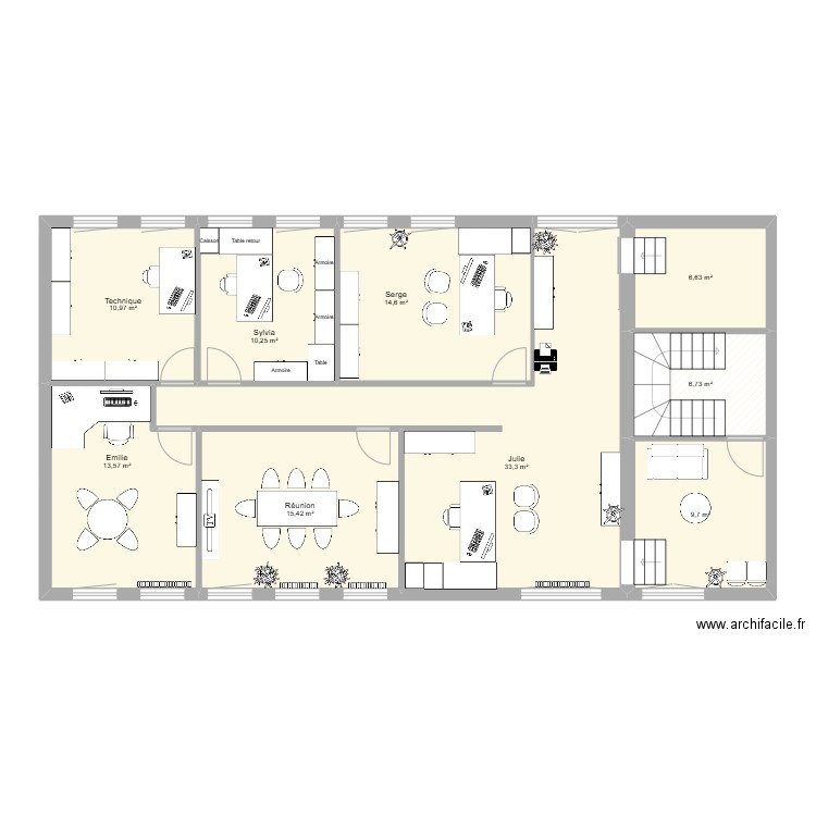 lot 10 projet 5. Plan de 9 pièces et 121 m2