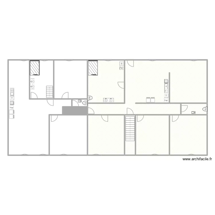 1er étage aménagement V1. Plan de 13 et 286 m² 1er étage aménagement V1. Plan de 13 et 286 m²