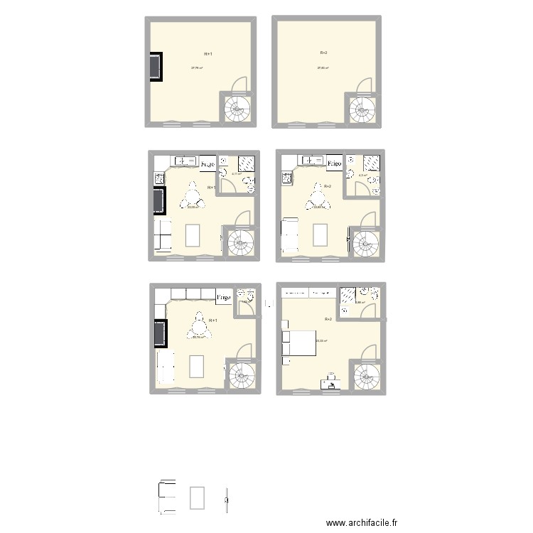 schlienger. Plan de 16 pièces et 177 m2
