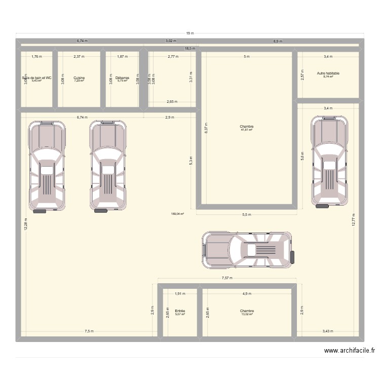 MAIN HOUSE RDC. Plan de 8 pièces et 276 m2
