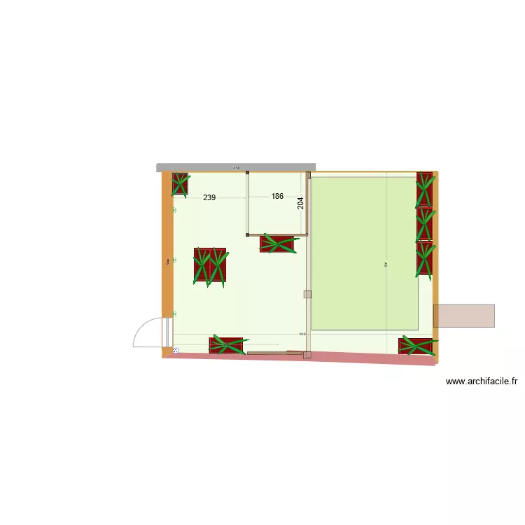 Jardin sur terrasse 01. Plan de 