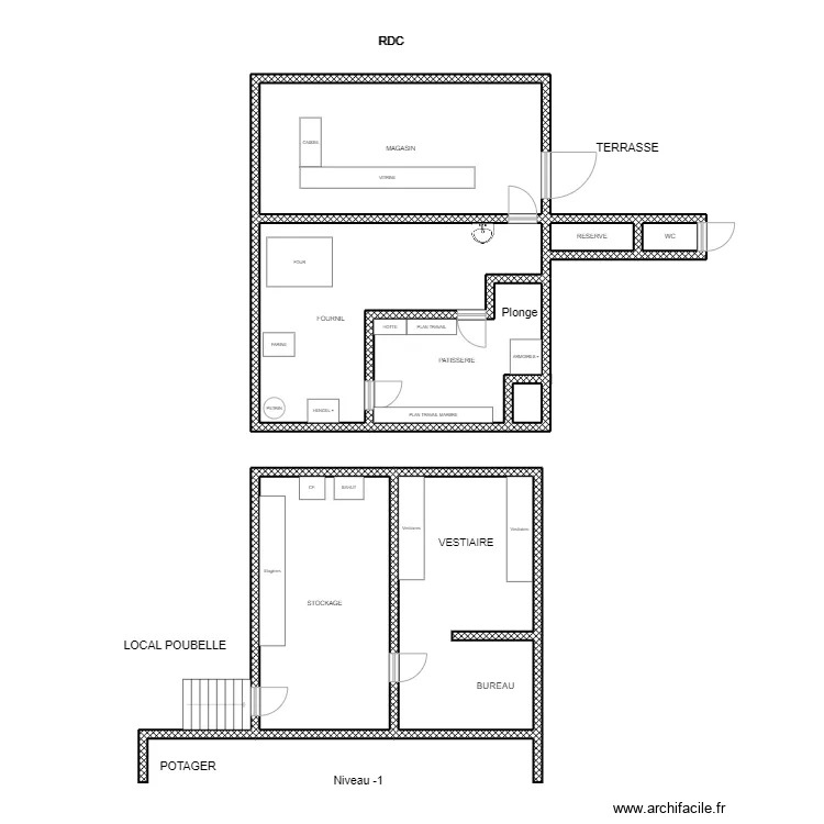 Boulangerie MOnguyon. Plan de 