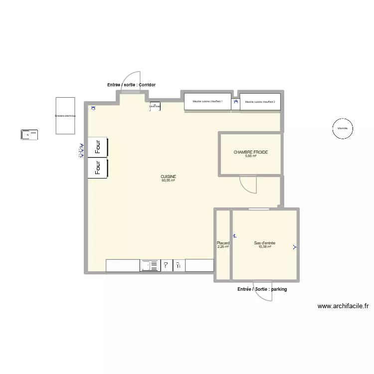 Cuisine ORS V2 nouveau. Plan de 4 et 79 m² Cuisine ORS V2 nouveau. Plan de 4 et 79 m²