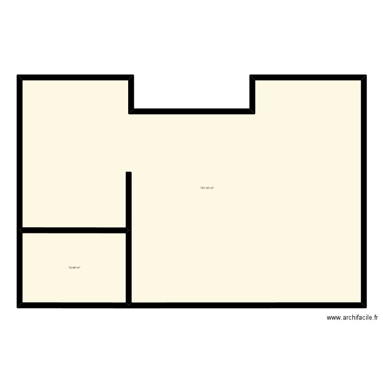 KOUAKOUAR. Plan de 2 pièces et 187 m2