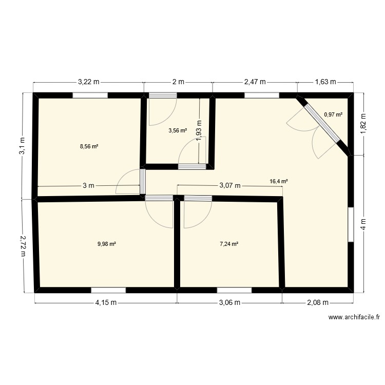 plan songsimouth. Plan de 6 pièces et 47 m2