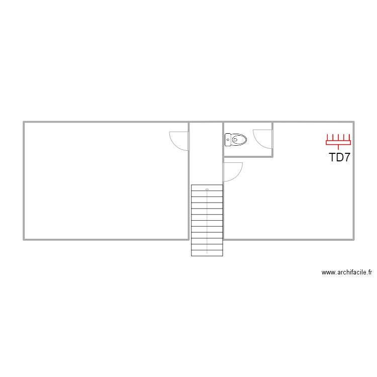 HANOT PLAN  ETAGE IMPLANTATION TABLEAU. Plan de 3 pièces et 62 m2