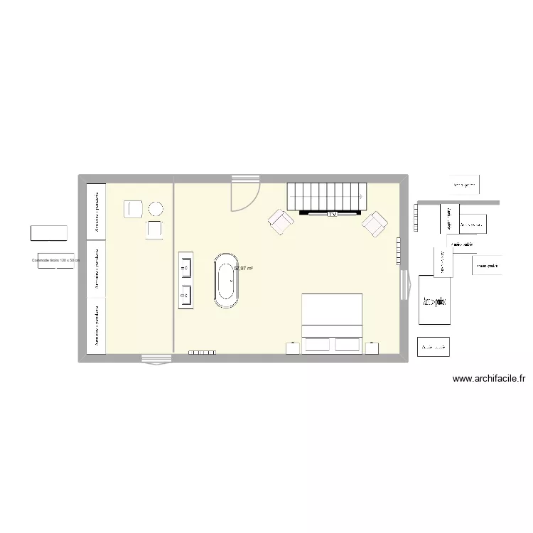 2 Chambre 1er &eacute;tage. Plan de 
