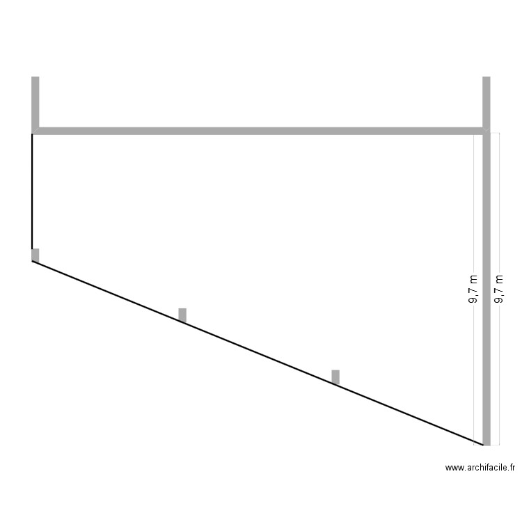 hangar. Plan de 0 pièce et 0 m2