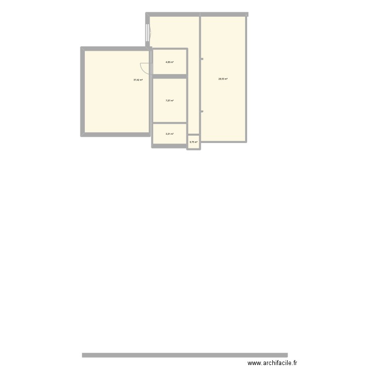 12  AG. Plan de 6 pièces et 79 m2