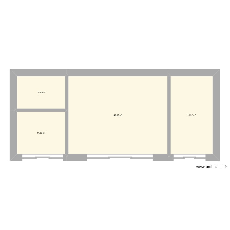 Maison architecte. Plan de 4 pièces et 81 m2