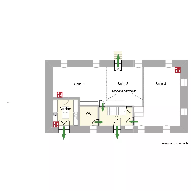 Centre_paroissial-1er. Plan de 12 Pièces et 234 m² Centre_paroissial-1er. Plan de 12 Pièces et 234 m²