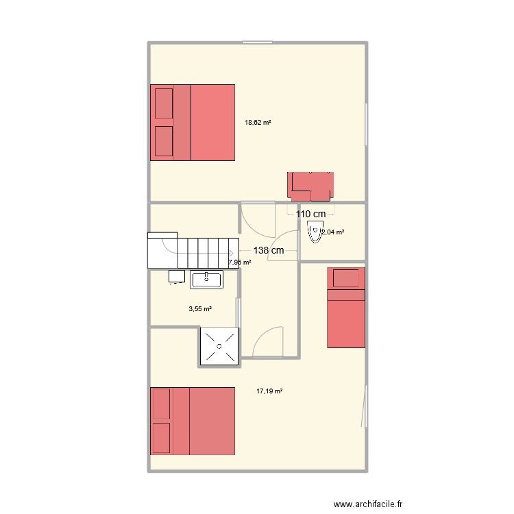 etage 1. Plan de 0 pièce et 0 m2